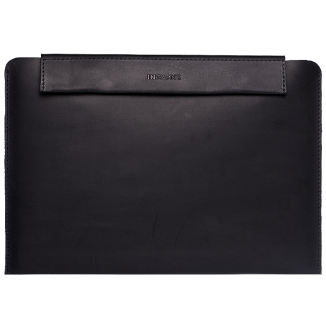 INCARNE HORIZON handmade leather case for any laptop (custom tailoring) - Black