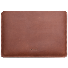 INCARNE NEW GAMMA handmade leather case for any laptop (individual tailoring) - Cognac