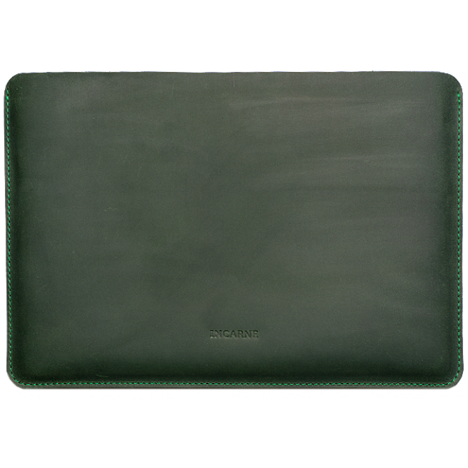 INCARNE NEW GAMMA handmade leather case for any laptop (custom tailoring) - Green