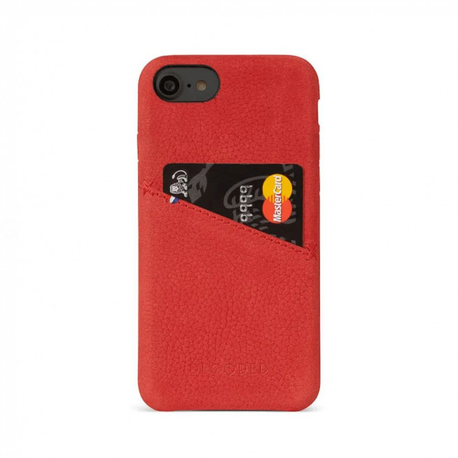 Italian Leather Decoded Back Cover for iPhone 6/6s/8/7/SE (2020) - Red (D6IPO7BC3RD)