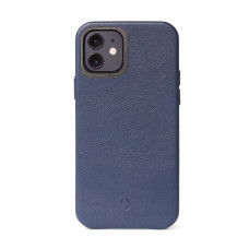 Кожаный чехол-накладка Decoded Back Cover для iPhone 12 | 12 Pro (с MagSafe) из итальянской кожи - Navy (D20IPO61BC6NY)