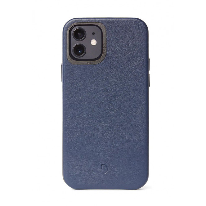 Кожаный чехол-накладка Decoded Back Cover для iPhone 12 | 12 Pro (с MagSafe) из итальянской кожи - Navy (D20IPO61BC6NY)