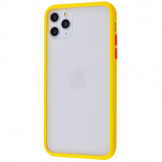 Матовый противоударный чехол STR Matte Color Case for iPhone 11 Pro Max - Yellow/red