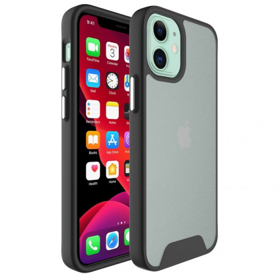 Матовий прозорий протиударний чохол STR Space Case for iPhone 12 mini - Black