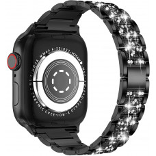 Металлический ремешок STR 3-bead Diamond Metal Band for Apple Watch 41/40/38 mm (Series SE/7/6/5/4/3/2/1) - Black