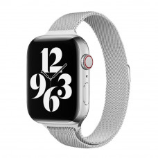 Metal Strap STR Thin Milanese Loop Band for Apple Watch 38/40/41 mm - Silver