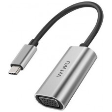 Adapter WIWU Alpha Type-C to VGA (2K/60Hz) - Gray