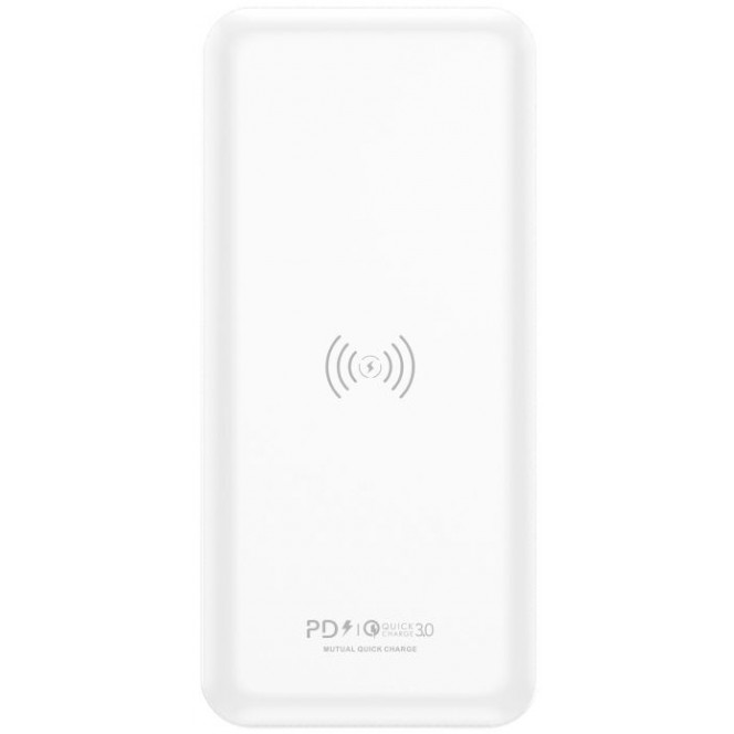 Portable charger with wireless charging FONENG Q16 PowerBank (10000 mAh) - White