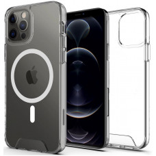 Прозрачный противоударный чехол с MagSafe STR Space Case for iPhone 12 Pro Max - Clear