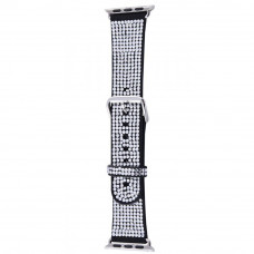 Strap for Apple Watch STR Bling Diamonds 41/40/38 (Series SE/7/6/5/4/3/2/1)mm (Series SE/7/6/5/4/3/2/1) - Silver