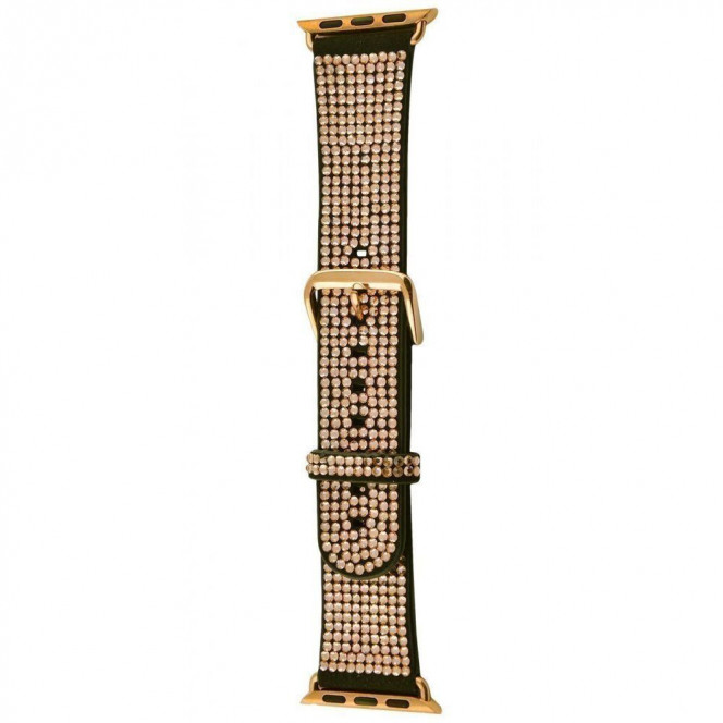 Strap for Apple Watch STR Bling Diamonds 45/44/42 (Series SE/7/6/5/4/3/2/1)mm (Series SE/7/6/5/4/3/2/1) - Gold