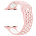 Silicone STR Nike Sport Band for Apple Watch 42/44/45 mm (Series SE/7/6/5/4/3/2/1) - Barely Rose/Pearl Pink