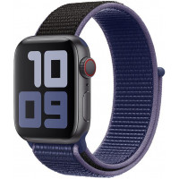 Nylon STR Sport Loop Band for Apple Watch 38/40/41 mm (Series SE/7/6/5/4/3/2/1) - Midnight Blue/Black