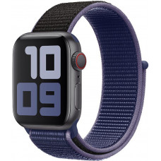 Nylon STR Sport Loop Band for Apple Watch 38/40/41 mm (Series SE/7/6/5/4/3/2/1) - Midnight Blue/Black