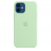 Силиконовый чехол STR Silicone Case (OEM) (c MagSafe) iPhone 12/12 Pro - Pistachio