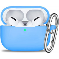 Силиконовый чехол с карабином для AirPods Pro STR - Blue