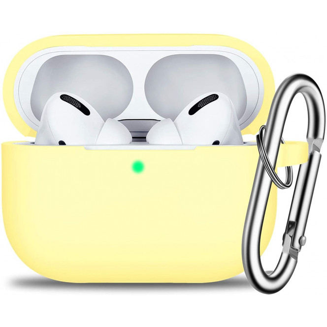 AirPods Pro STR Silicone Case with Carabiner - Yellow