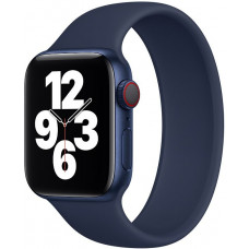 Silicone STR Solo Loop for Apple Watch 41/40/38 mm (Series SE/7/6/5/4/3/2/1) (Size S) - Deep Navy