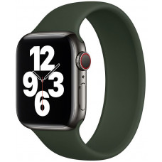 Silicone Mono Bracelet STR Solo Loop for Apple Watch 45/44/42 mm (Series SE/7/6/5/4/3/2/1) (Size M) - Cyprus Green