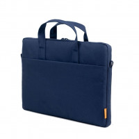 Fabric laptop bag with detachable strap POFOKO A530 - Dark blue