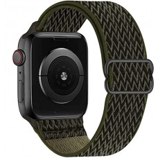 Fabric Strap STR Buckle Solo Loop for Apple Watch 41/40/38 mm (Series SE/7/6/5/4/3/2/1) - Army Green