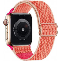 Тканевый ремешок STR Buckle Solo Loop for Apple Watch 41/40/38 mm (Series SE/7/6/5/4/3/2/1) - Coral