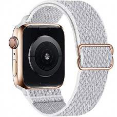 Fabric Strap STR Buckle Solo Loop for Apple Watch 41/40/38 mm (Series SE/7/6/5/4/3/2/1) - Seashell