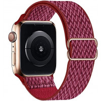 Тканевый ремешок STR Buckle Solo Loop for Apple Watch 41/40/38 mm (Series SE/7/6/5/4/3/2/1) - Wine Red