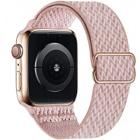 Fabric Strap STR Buckle Solo Loop for Apple Watch 45/44/42 mm (Series SE/7/6/5/4/3/2/1) - Rose Pink