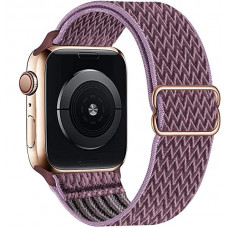 STR Buckle Solo Loop Fabric Strap for Apple Watch 45/44/42 mm (Series SE/7/6/5/4/3/2/1) - Smokey Mauve