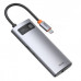 USB-Хаб Baseus Metal Gleam Multifunctional 6-in-1 Type-C - Gray (CAHUB-CW0G)