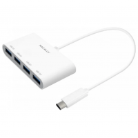 Хаб Macally Type-C на 4 USB-A 3.0 порта - White (UCHUB4)