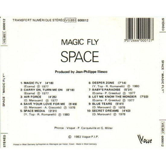 Space ‎– Magic Fly (Сборник 1983 року) РАРИТЕТ.