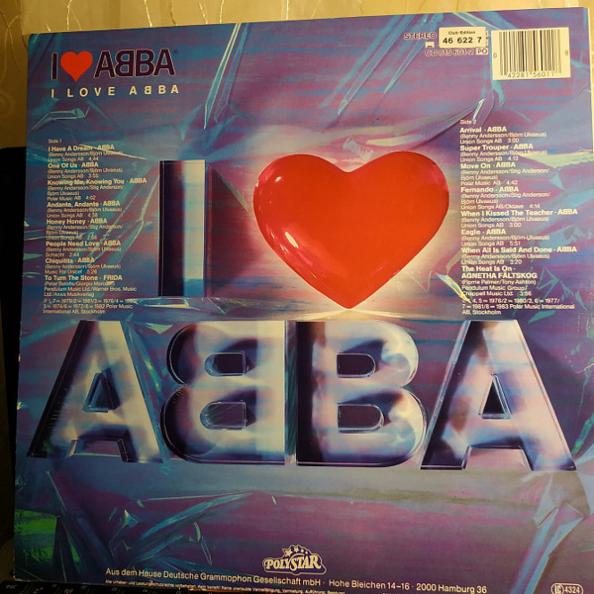 ABBA of ''I LOVE ABBA'' of LP