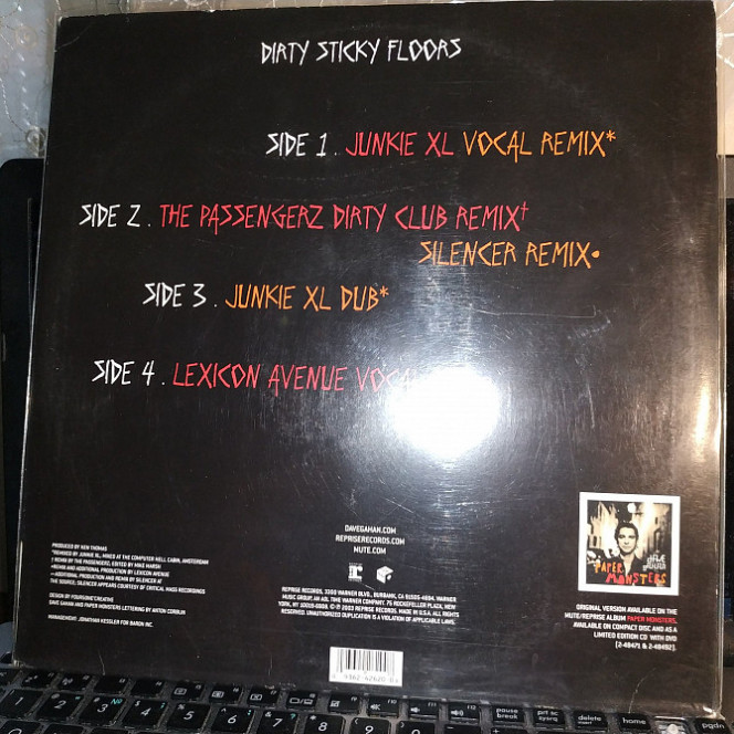 DAVE GAHAN ''DIRTY STICKY FLOORS''2 LP