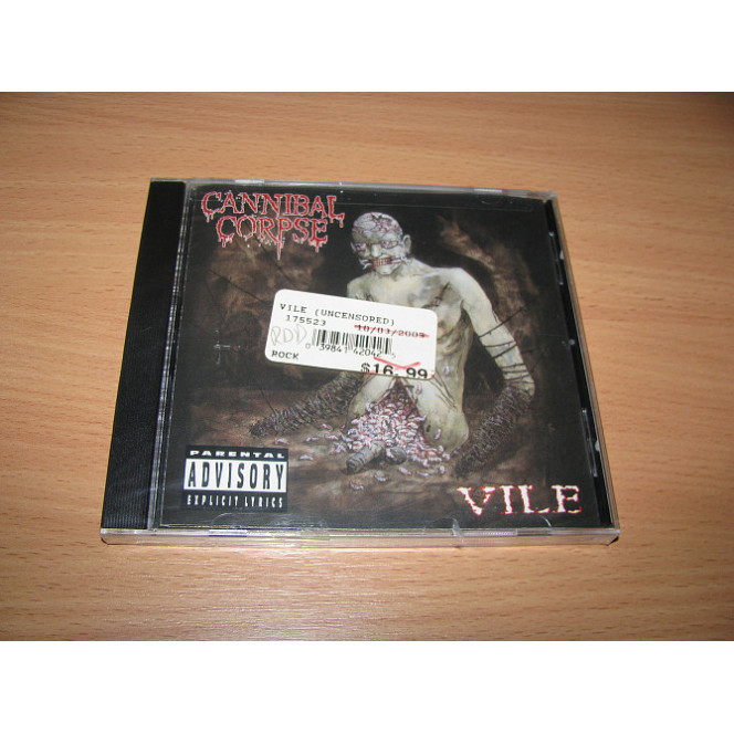 CANNIBAL CORPSE - Vile (1996 Metal Blade USA UNCENSORED 1st press)