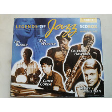 Legends of jazz of 5 CDs box(Art Blakey.Ben Webster.Chick Corea.Coleman Hawkins.Garry Mulligan)