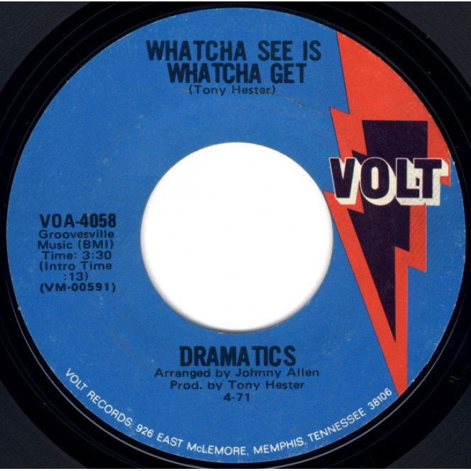 The Dramatics ‎ – Whatcha See Is Whatcha Get