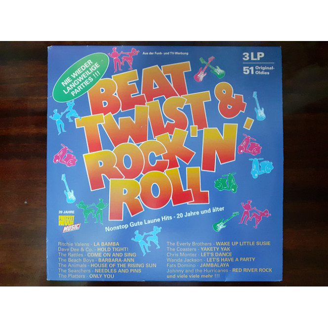 Threefold vinyl record of LP Beat, Twist & Rock'N'Roll