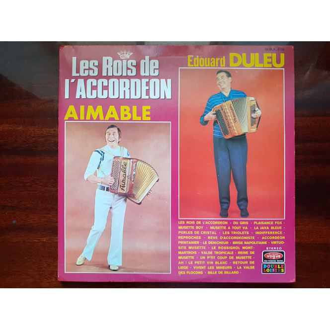 Double vinyl record of LP Aimable, Edouard Duleu – Les Rois De L'accordéon