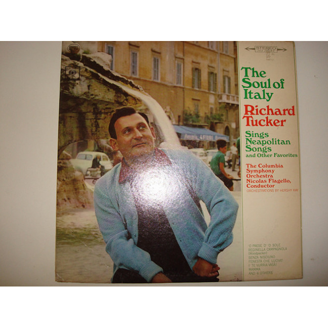 RICHARD TUCKER- The Soul Of Italy 1965 USA Classical, Folk, World, & Country Baroque, Romantic, Can