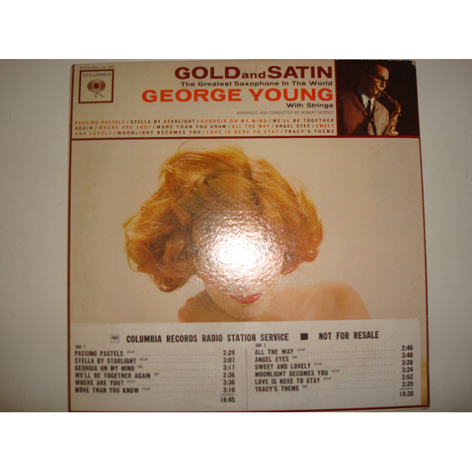 GEORGE YOUNG WITH STRINGS- Gold And Satin 1962 Promo USA