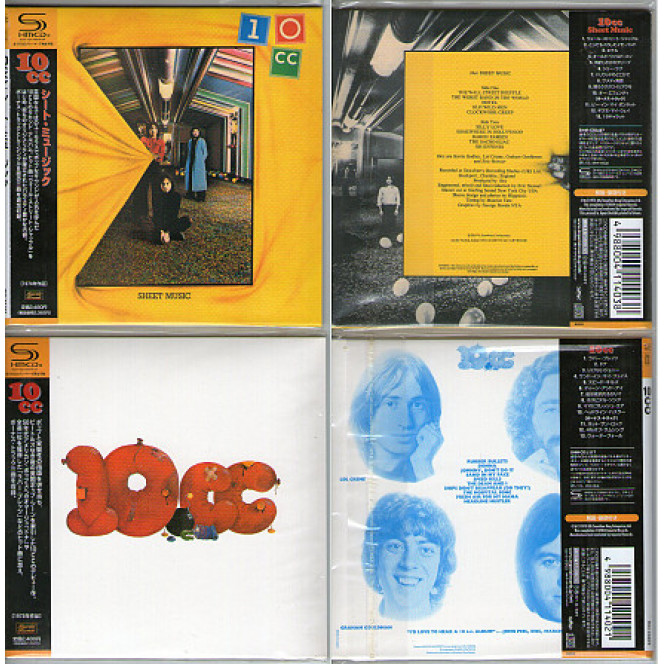 10 CC, 10CC, Japan, Paper Sleeve, SHM-CD, 9 nine albums 1973-83gg. (Imperial 2010, Mercury 2008)