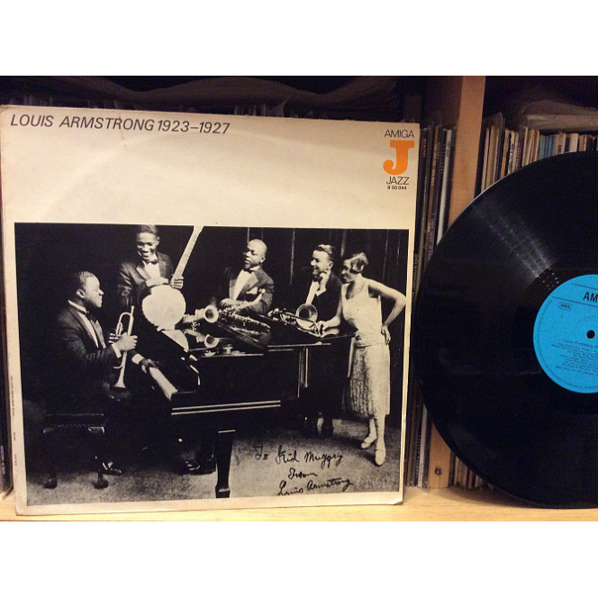 Plastinka Louis Armstrong 1923-1927 1980 AMIGA – 8 50,044, GDR cover/vinil; EX/EX+