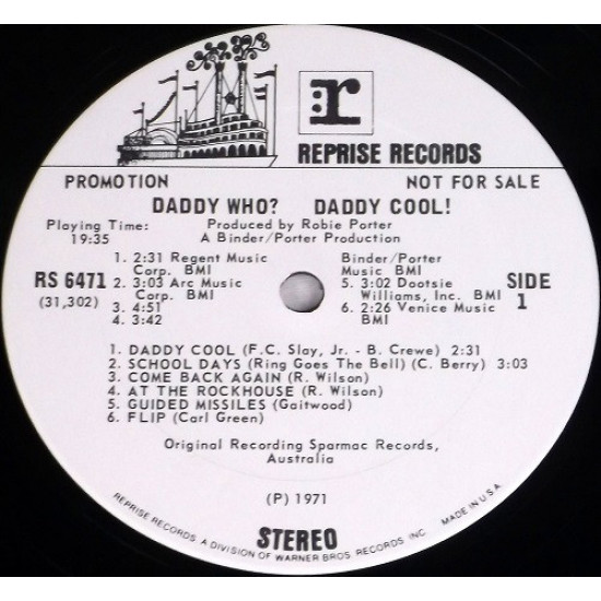 Daddy Cool (5) ‎ – Daddy Who? Promo