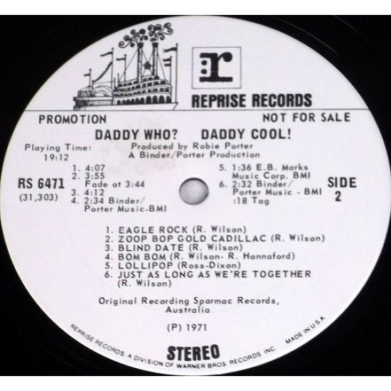 Daddy Cool (5) ‎ – Daddy Who? Promo