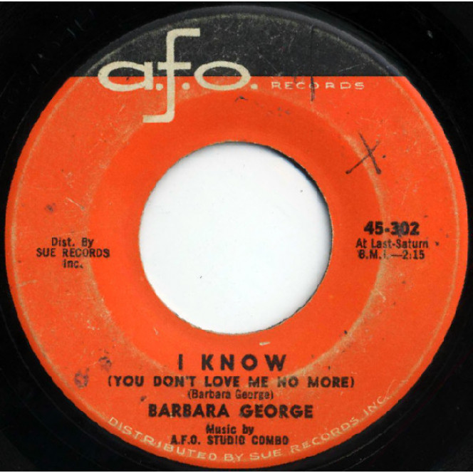 Barbara George ‎ – I Know (You Don't Love Me No More)