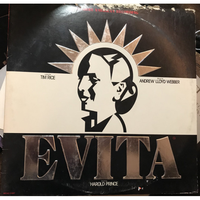 Andrew Lloyd Webber And Tim Rice - Evita Premier American Recording (LP, Album)