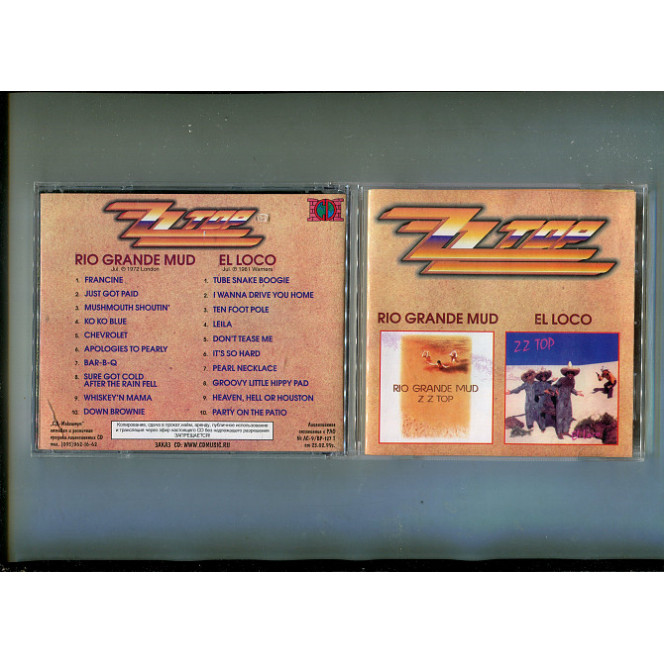 Продаю CD ZZ Top “Rio Grande Mud” – 1972 / “El Loco” – 1981