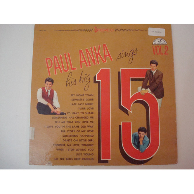 PAUL ANKA-Sing his big 15 Volume 2 1961 USA Pop Vocal